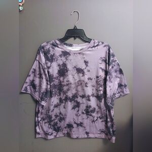 SHEIN Size Large Tie-Dye Women's Top - Black and Gray